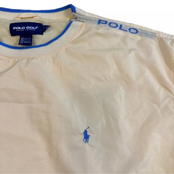 Polo Golf Ralph Lauren Men's Pullover Windbreaker Jacket Yellow VTG 90s XL - Picture 2 of 4